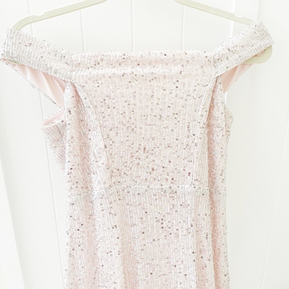 Light Pink Sequin Cocktail Dress — Prom, Wedding, Graduation - Picture 2 of 5